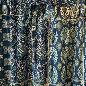 Blue Patterned Maxi Skirt